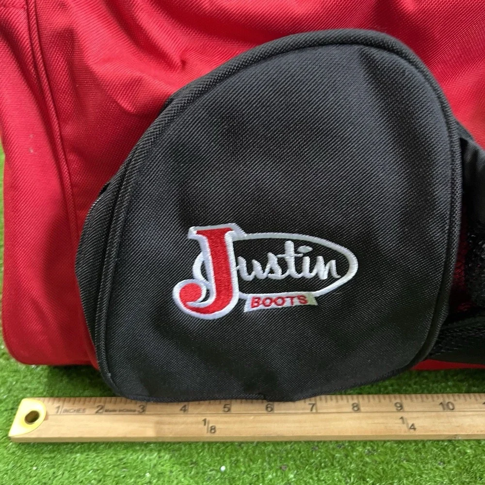 Vintage Justin Boot Bag National Finals Rodeo 2002 Vegas Wrangler Cowboy Duffle